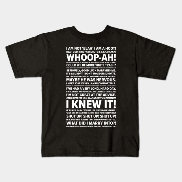 Chandler Quotes Kids T-Shirt by barberdesigniow